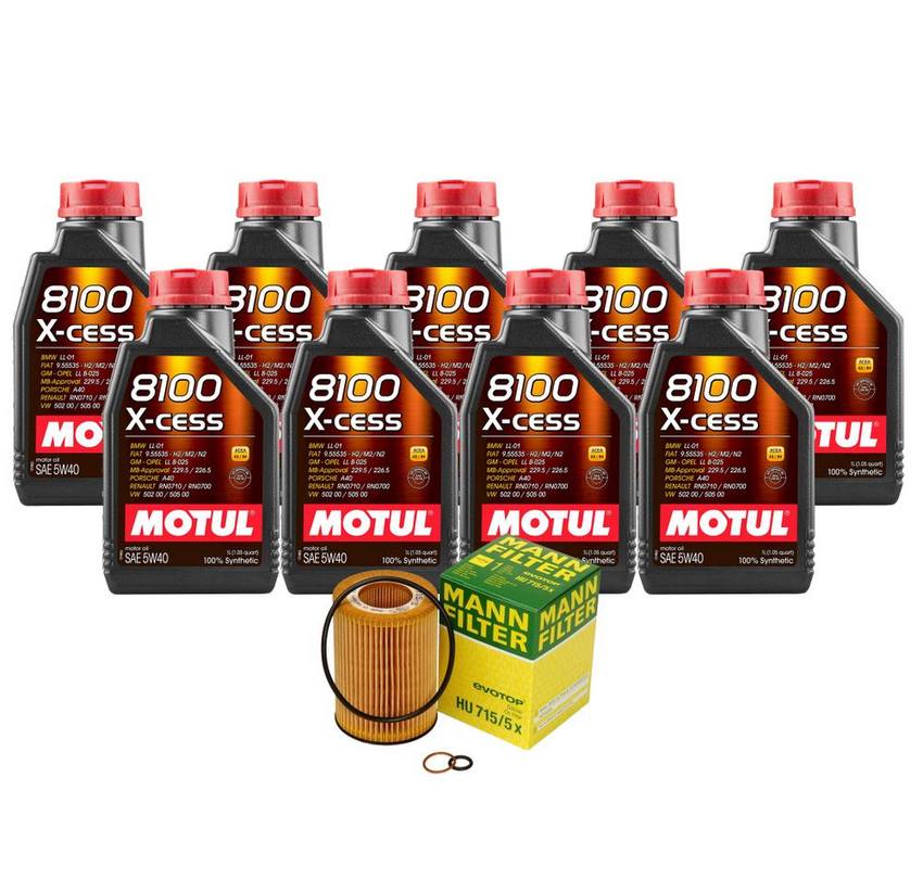 BMW Engine Oil Change Kit - Motul 11427511161 (5W-40) (X-CESS 8100)